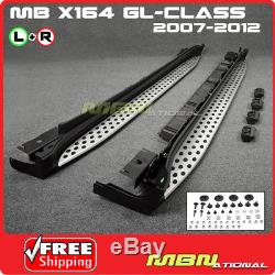 07-12 Mercedes X164 GL 350 450 550 Running Board Side Step Nerf Bar Silver Black