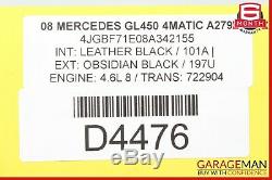 07-12 Mercedes X164 GL320 GL450 GL550 Front Hood Bonnet Panel Assembly Black OEM