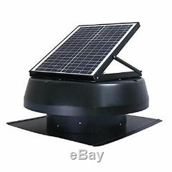 14'' Solar Panel Powered Exhaust Fan Wall Roof Mount Garage Shop Wall Roof
