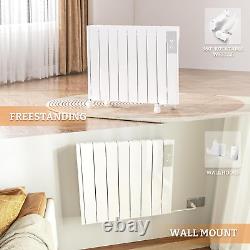 1500W Panel Heater Electric Wall/Freestanding Aluminium Radiator/Led Display