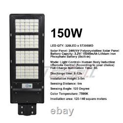 160/240/320 LEDs Solar-powered LED Street Lamp IP67 Waterproof + Mounting Pole