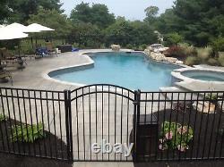 180' Of 54 High Georgia Style Pool Code Aluminum Fence With Posts & Caps
