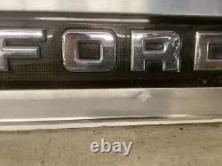 1987-1997 Ford F150 F250 F350 Tail Gate Aluminum Trim Panel Oem Ford Used