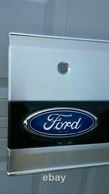 1992-1996 Ford Bronco Tailgate Aluminum Trim Panel Black Reflector Very Nice