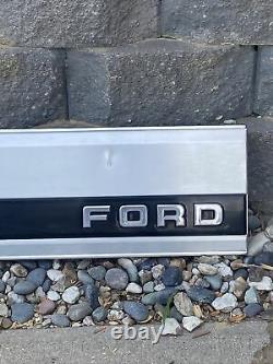 1992-1996 Ford Tailgate Trim Panel Aluminum With Black Trim 1992-96 F150-F250