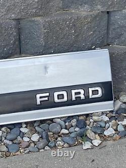 1992-1996 Ford Tailgate Trim Panel Aluminum With Black Trim 1992-96 F150-F250