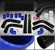 2.5 8Pc Diy Piping Kit + Coupler Blue + T-Bolt Clamps + Black Turbo Intercooler