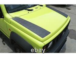 2×Alloy Black Engine Hood Guard Plate Panel Cover Fit For Suzuki Jimny 2019-2022