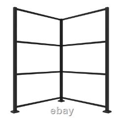 2 Ft. X 4 Ft. Decorative Screen Panel Matte Black Aluminum Corner Post Extension