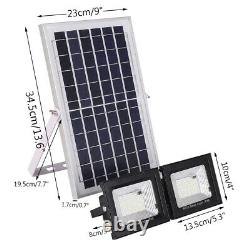 2 Light Units Solar Flood Lights with Larger Panel Dusk to Dawn F Outdoor Indoor