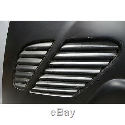 2000-2006 BMW E46 2dr Aftermarket M3 GTR Style Fiber Glass Hood Panel Black