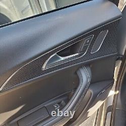 2014 AUDI S6 C7 Black Wood Aluminum Stripes Beaufort Interior Trim Panel Set