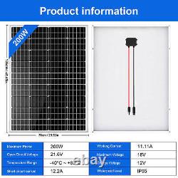 220W Watts200W Solar Panel Module 12V Mono Off Grid Charger for RV Boat Camper