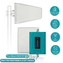 2G 3/4G AT&T Verizon 700/850/1700/1900MHz Cell Phone Signal Booster LTE Repeater