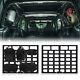 2x Aluminum Rear Window Molle Flank Panel fit 07-18 Jeep Wrangler JK 4Dr Hardtop
