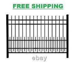 3/4 in. X 2 ft. X 6 ft. Black Aluminum Fence Puppy Guard Add-on Panel for Pack
