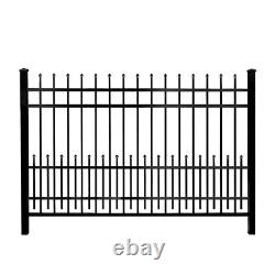 3/4 in. X 2 ft. X 6 ft. Black aluminum fence puppy guard add-on panel for pack