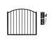 3 x 4 Black Aluminum Rust Resistant Arched Top Outdoor Metal Fence Gate Panel