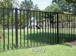 3 x 6 Black Aluminum Lightweight Rust Resistant Outdoor Yard Metal Fence Panel