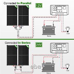 300W-1800W Watt Monocrystalline Solar Panel 12V RV Camping Home Off-Grid