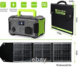 300W 78000mAh Solar Portable Power Station Generator Power Supply+Solar Panel