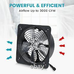 30W Folding Solar Panel 3000CFM Greenhouse Ventilation Vent Fan Battery