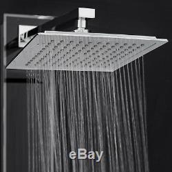 35 Black Shower Panel Tower Rainfall Style System Easy Connect Massage with Wand