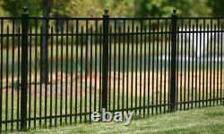 36 LINEAR FEET OF 4' HIGH CAROLINA STYLE ALUMINUM FENCE withPOSTS & CAPS