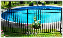 36 LINEAR FEET OF 54 HIGH GEORGIA STYLE ALUMINUM POOL CODE FENCE withPOSTS & CAPS