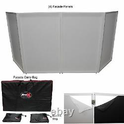 4 Panel DJ Facade White Frame with Carry Bag & Blk/Wht Scrims Mk2