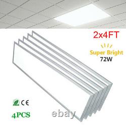4PCS 2x4 FT LED Flat Panel Troffer Light 72W Drop Ceiling Light Recessed 9000lm