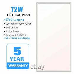 4Pack 2x4FT LED Panel Light 72W 6500K Daylight Recessed Flush/Drop Ceiling Light