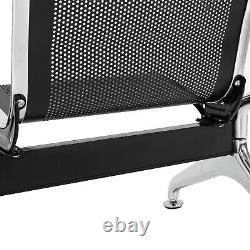 5 Seater Waiting Room Chair Mesh Panel Office Bank Guest Reception Chair Beach