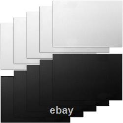 5 White 5 Black Aluminum Sign Blank Panels 12 x 18, Auto Paint Pinstripe Art
