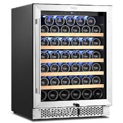 52 Bottles Carbon Filter Touch Panel Wine Refrigerator Cooler Fridge Safety Lock