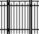 54 Westmorland Residential Aluminum Fence Gate Panel 3 Rail with 48 Opening