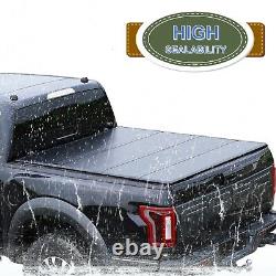 6.5' Hard Quad-Fold Truck Bed For 07-14 Silverado Sierra New Body Tonneau Cover