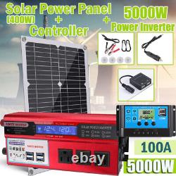 6000W Inverter Complete Power Generation Solar Panel System Charge Controller US