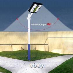 60W-500W Commercial LED Solar Street Light PIR Motion Sensor Dusk-to-Dawn+Remote