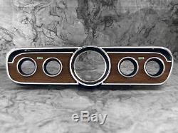 65 66 Mustang Billet Aluminum Adapter Panels with Auto Meter Old Tyme Black Gauges
