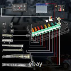 8-Gang Control Switch Panel For Off Road SUV UTV Toyota Dodge LED Pods Light Bar