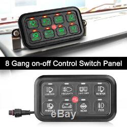 8 Gang LED Switch Panel 12V/24V Interior Controls Car Boat Marine Pickup Truck