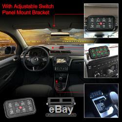8 Gang On-off Control Switch Panel Set For Jeep SUV UTV ATV + Mounting Hardware