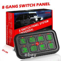 8 Gang Switch Panel Electronic Control System For LED Light Bar Off Road Truck
