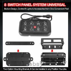 8 Gang Switch Panel Electronic Relay System Boat Marine car+4''Driving Light Pod