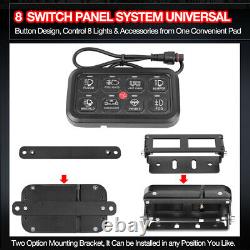 8 Gang Switch Panel Electronic Relay System+RGB Rock Light Off-road 4 Pods Truck