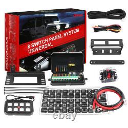 8 Gang Switch Panel LED Light Bar Electronic Relay System Boat Marine Off Road