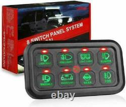 8 Gang Switch Panel On-Off LED Car Switch Panel Circuit Control Relay System Box