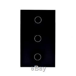 8 Pcs Black Smart WiFi Touch Light Wall Switch Panel For arellano2312