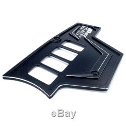 8 Switch Aluminum Dash Panel Set of 2 Black Powdercoated for Polaris RZR XP1000
